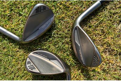 The back detailing of the TaylorMade Hi-Toe 4 wedge.