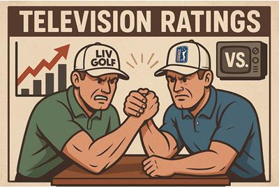 LIV Golf's TV ratings are being crushed by the PGA Tour — and sometimes by replays, pickleball, and puppies. We dig into the numbers to see if the disruptor league can survive.