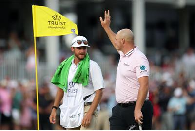 Drew Mathers stepped in to be Sepp Straka's caddie at the Truist Championship.