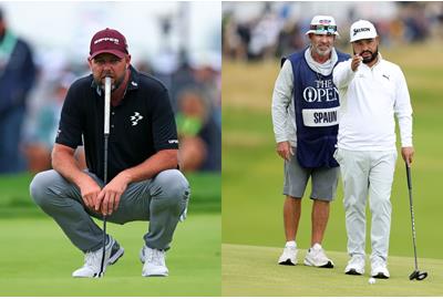 Marc Leishman hit out at slow play in The Open as JJ Spaun received a warning.