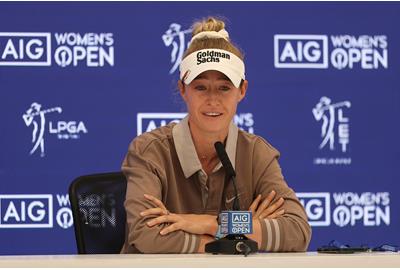 Nelly Korda ahead of the 2025 AIG Women's Open